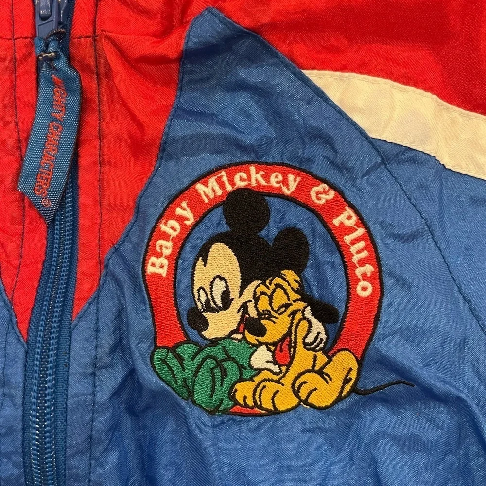 Vtg RARE Disney Baby Mickey Mouse Mighty Characters Windbreaker Jacket 18 Months